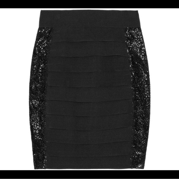 Tory Burch Antiscia Sequin Y2K Bondage High Waisted Pencil Skirt - Picture 2 of 7